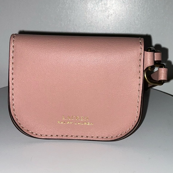 LAUREN By Ralph Lauren Pink Leather Card / Coin Purse - Picture 2 of 13